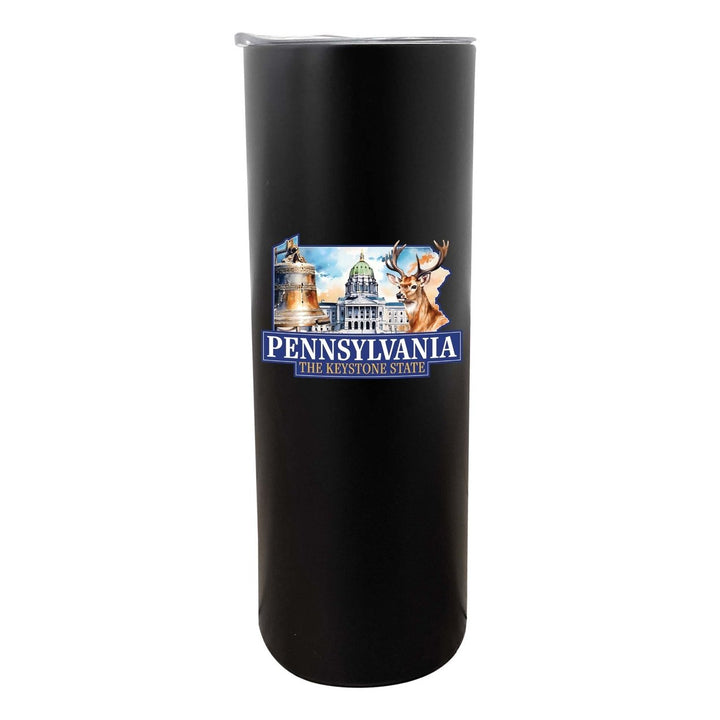 Pennsylvania Design D Souvenir 20 oz Insulated Stainless Steel Skinny Tumbler Image 1