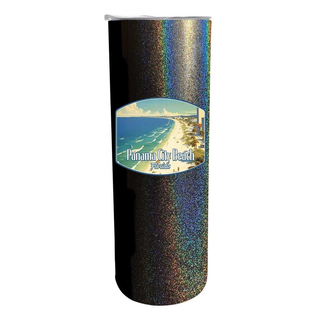 Panama City Beach Florida Design A Souvenir 20 oz Insulated Stainless Steel Skinny Tumbler Image 1