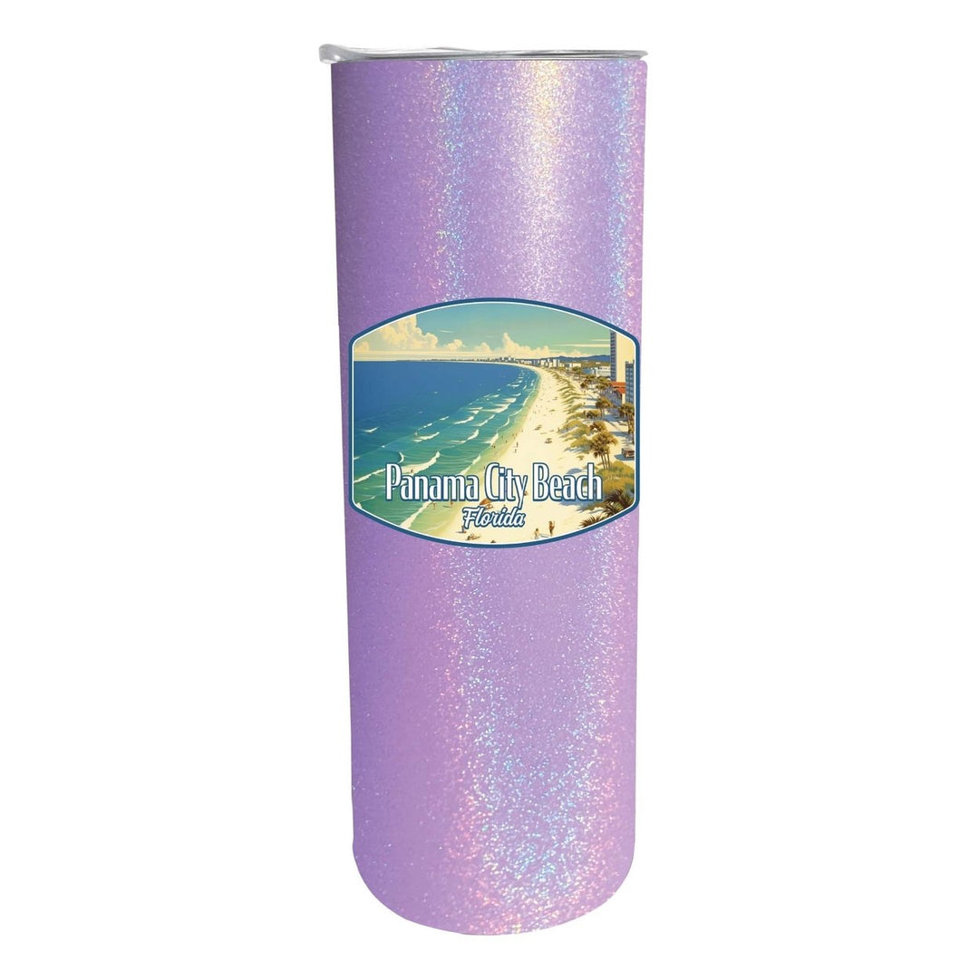 Panama City Beach Florida Design A Souvenir 20 oz Insulated Stainless Steel Skinny Tumbler Image 4