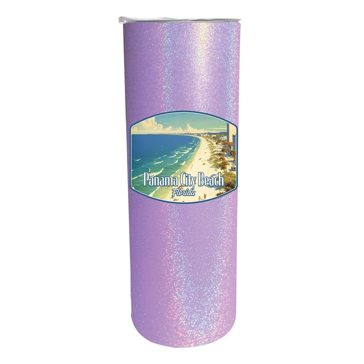 Panama City Beach Florida Design A Souvenir 20 oz Insulated Stainless Steel Skinny Tumbler Image 1