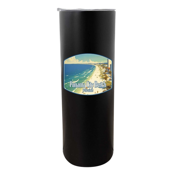 Panama City Beach Florida Design A Souvenir 20 oz Insulated Stainless Steel Skinny Tumbler Image 4