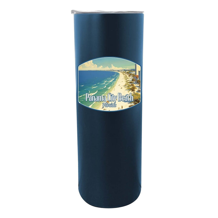 Panama City Beach Florida Design A Souvenir 20 oz Insulated Stainless Steel Skinny Tumbler Image 6