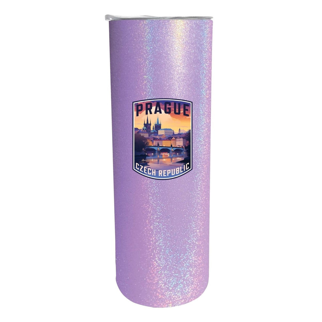 Prague Czech Republic Design B Souvenir 20 oz Insulated Stainless Steel Skinny Tumbler Image 3