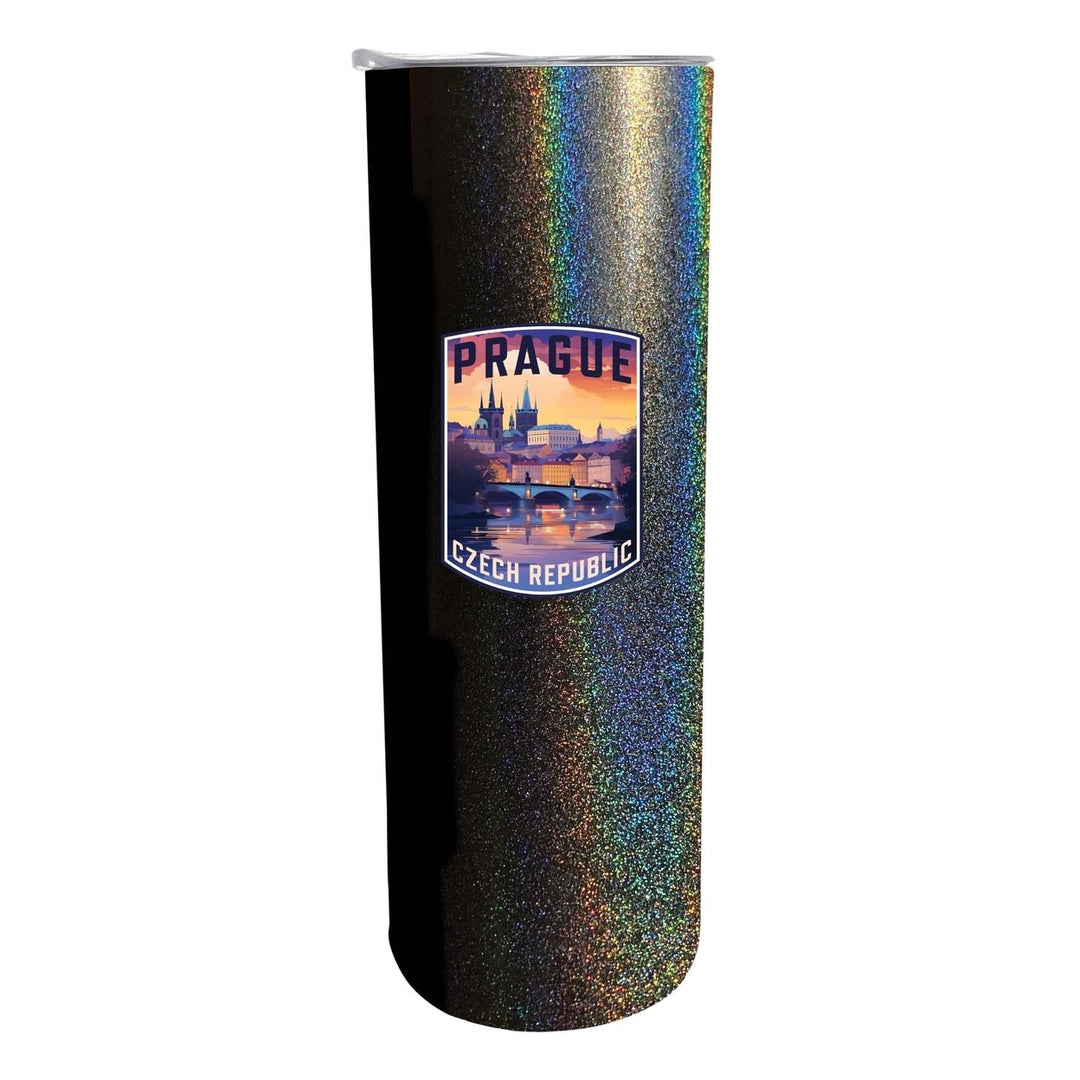 Prague Czech Republic Design B Souvenir 20 oz Insulated Stainless Steel Skinny Tumbler Image 4