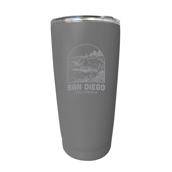 San Diego California Souvenir 16 oz Engraved Stainless Steel Insulated Tumbler Image 3