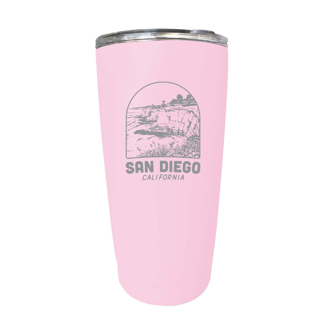 San Diego California Souvenir 16 oz Engraved Stainless Steel Insulated Tumbler Image 4