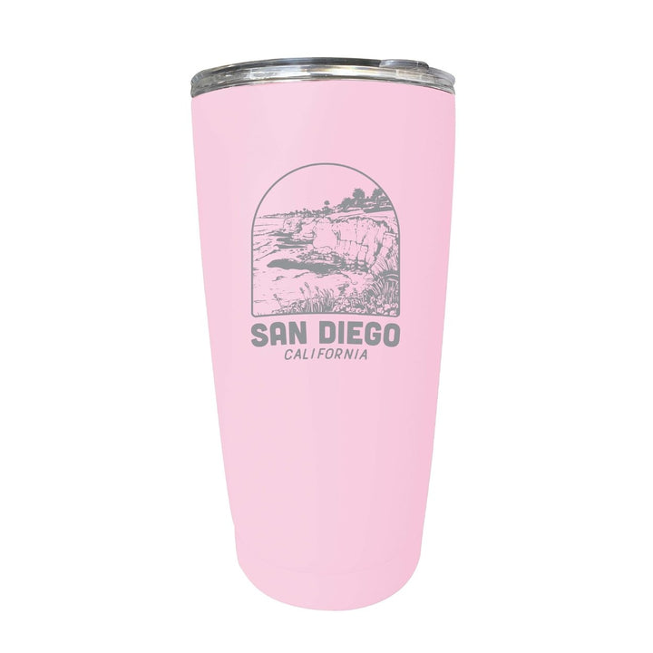 San Diego California Souvenir 16 oz Engraved Stainless Steel Insulated Tumbler Image 4