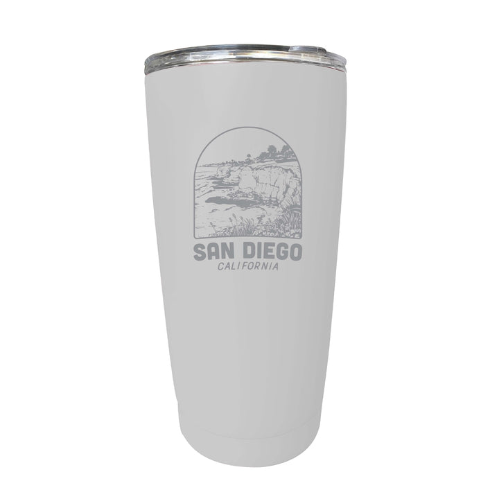 San Diego California Souvenir 16 oz Engraved Stainless Steel Insulated Tumbler Image 7