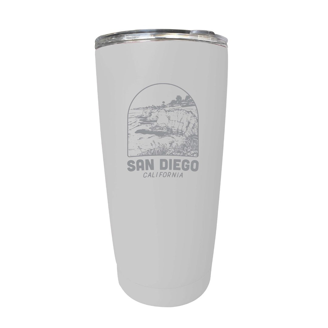 San Diego California Souvenir 16 oz Engraved Stainless Steel Insulated Tumbler Image 1