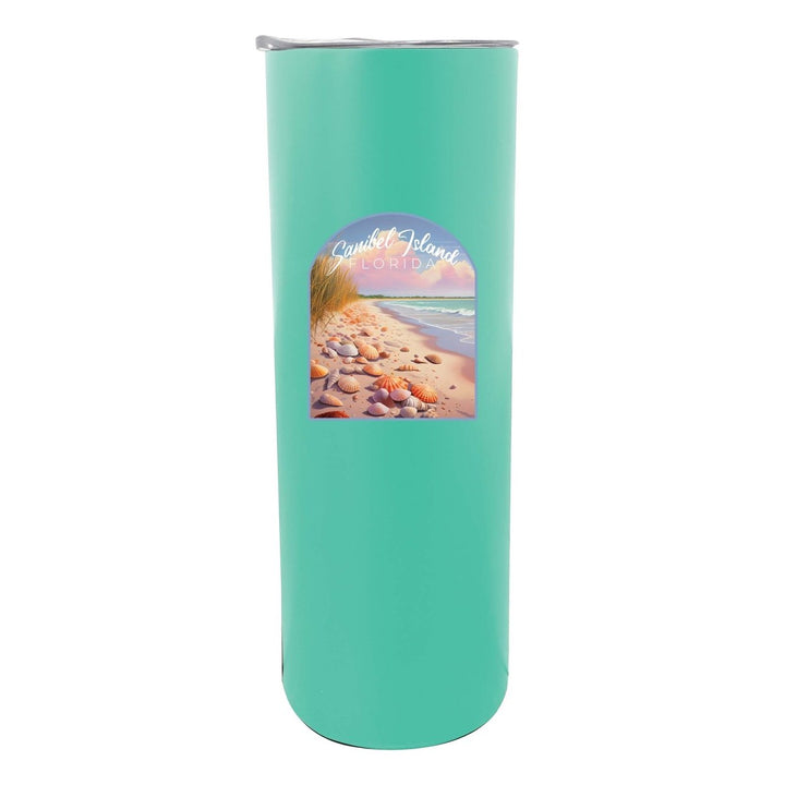 Sanibel Island Florida Design B Souvenir 20 oz Insulated Stainless Steel Skinny Tumbler Image 2