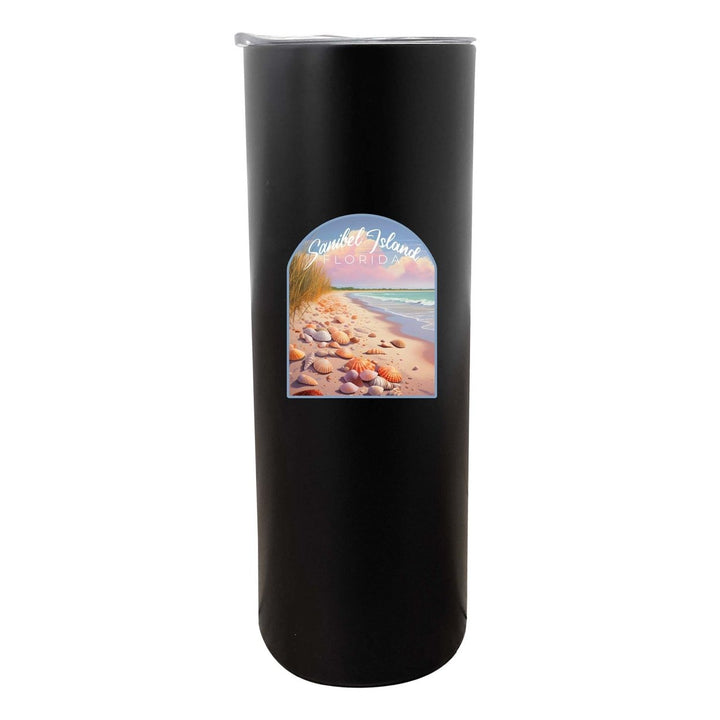 Sanibel Island Florida Design B Souvenir 20 oz Insulated Stainless Steel Skinny Tumbler Image 3