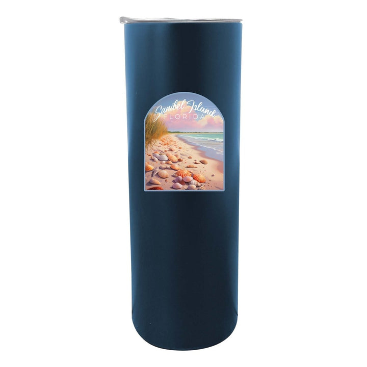 Sanibel Island Florida Design B Souvenir 20 oz Insulated Stainless Steel Skinny Tumbler Image 4