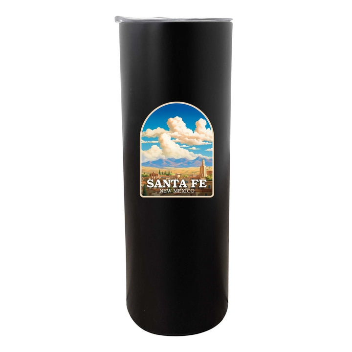 Santa Fe Mexico Design A Souvenir 20 oz Insulated Stainless Steel Skinny Tumbler Image 1