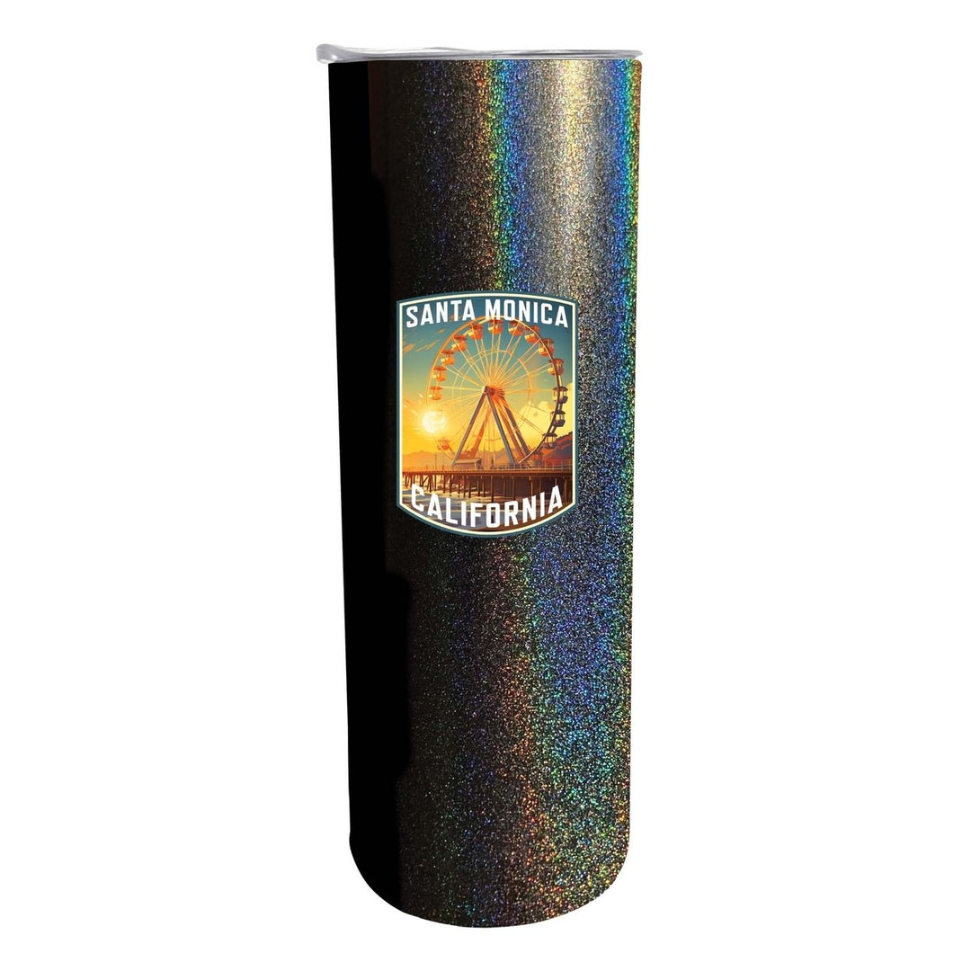 Santa Monica California Design C Souvenir 20 oz Insulated Stainless Steel Skinny Tumbler Image 4