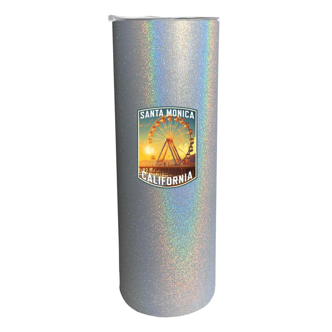 Santa Monica California Design C Souvenir 20 oz Insulated Stainless Steel Skinny Tumbler Image 4