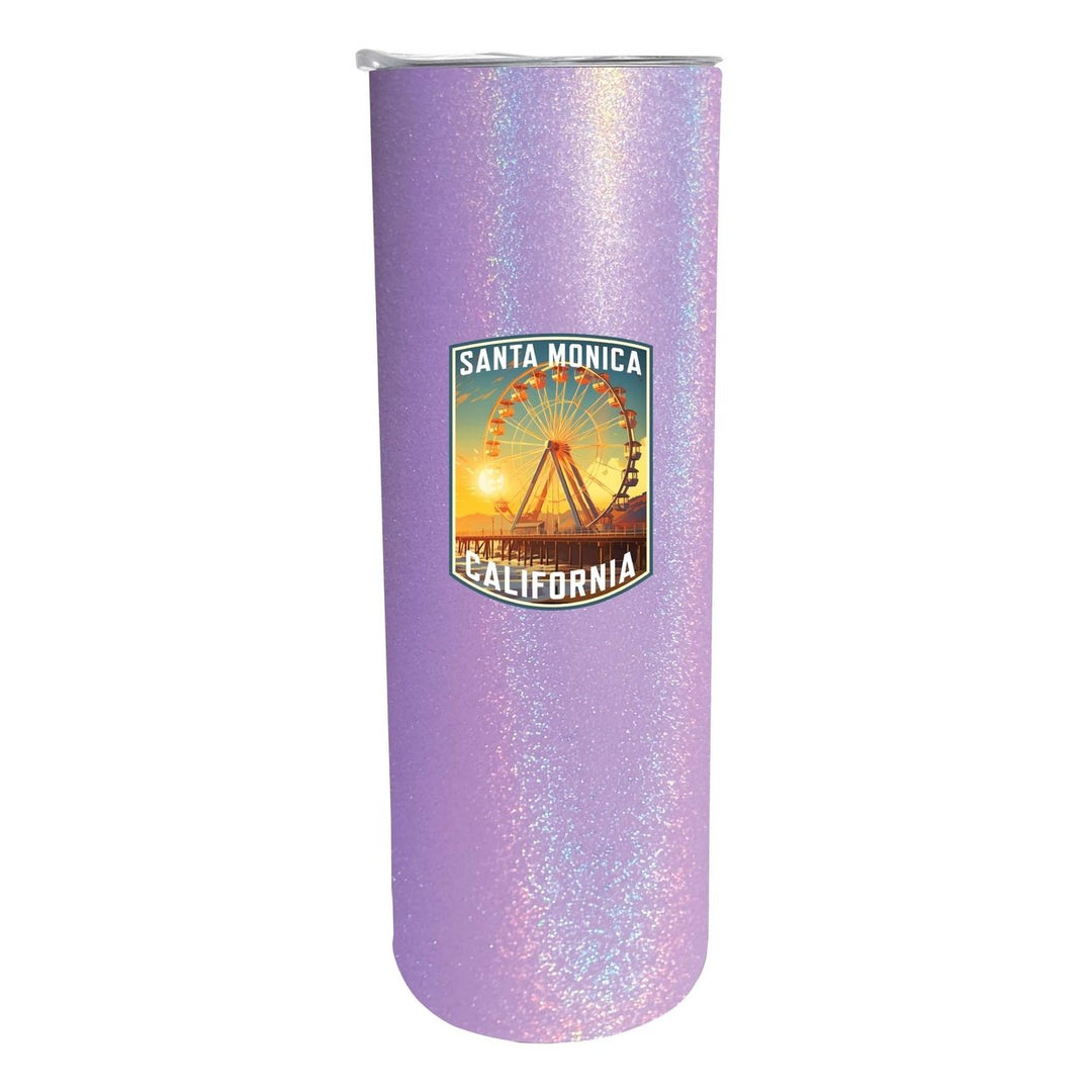 Santa Monica California Design C Souvenir 20 oz Insulated Stainless Steel Skinny Tumbler Image 6