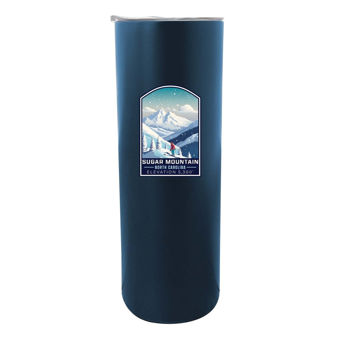 Sugar Mountain North Carolina Design B Souvenir 20 oz Insulated Stainless Steel Skinny Tumbler Image 3