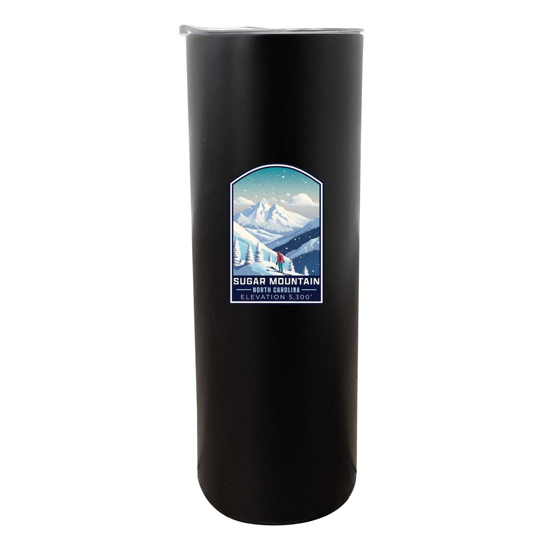 Sugar Mountain North Carolina Design B Souvenir 20 oz Insulated Stainless Steel Skinny Tumbler Image 6