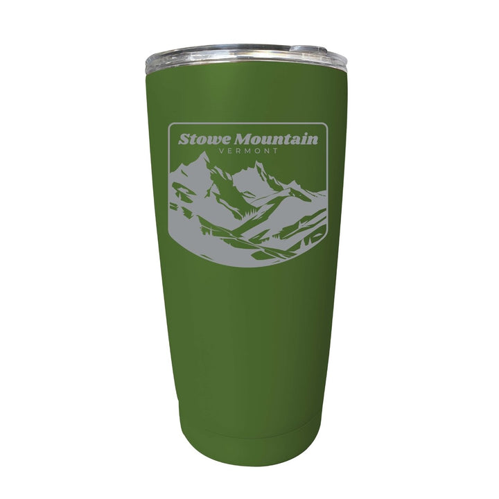 Stowe Mountain Vermont Souvenir 16 oz Engraved Stainless Steel Insulated Tumbler Image 1