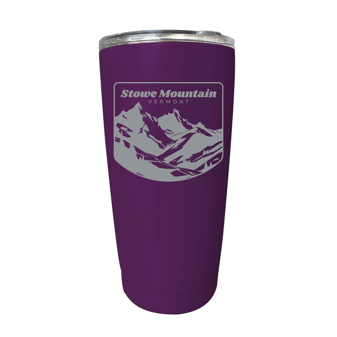 Stowe Mountain Vermont Souvenir 16 oz Engraved Stainless Steel Insulated Tumbler Image 3