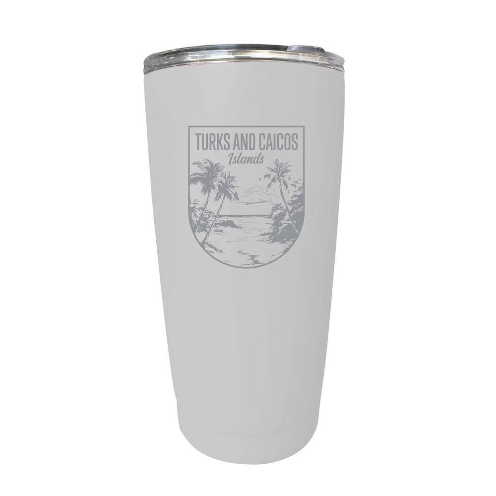 Turks and Caicos Islands Souvenir 16 oz Engraved Stainless Steel Insulated Tumbler Image 2