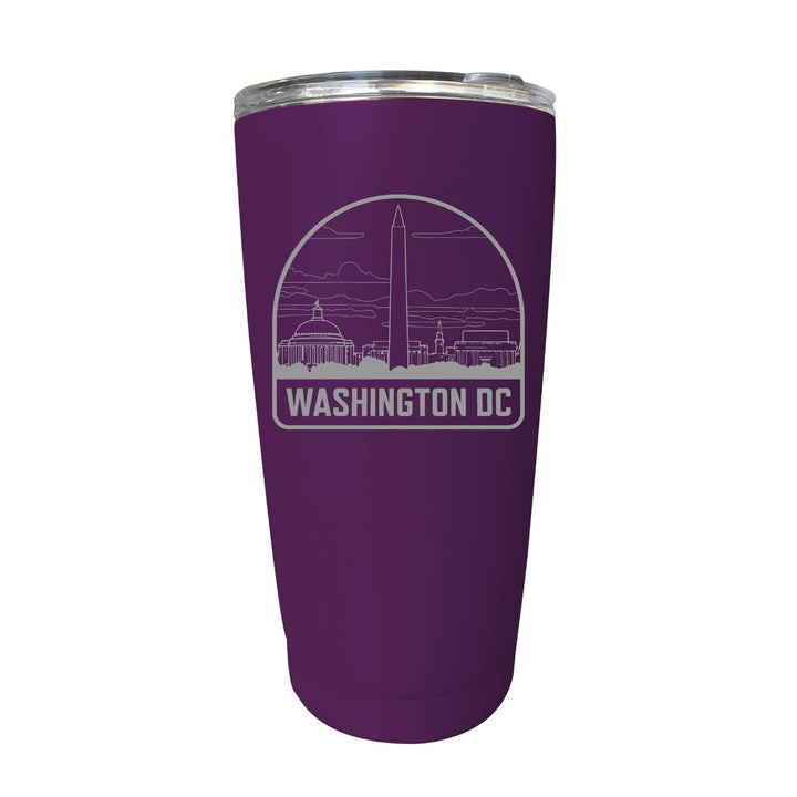 Washington DC Souvenir 16 oz Engraved Stainless Steel Insulated Tumbler Image 4