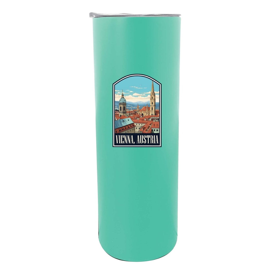 Vienna Austria Design B Souvenir 20 oz Insulated Stainless Steel Skinny Tumbler Image 1