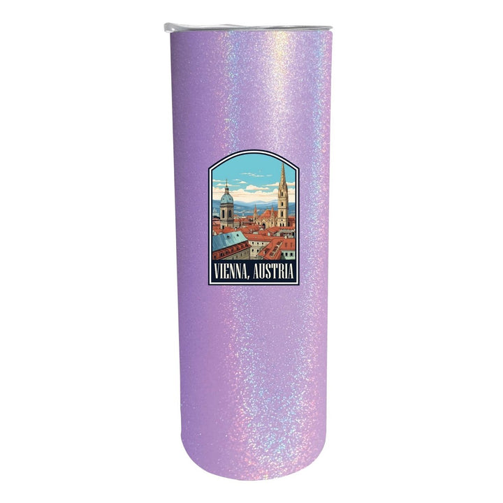 Vienna Austria Design B Souvenir 20 oz Insulated Stainless Steel Skinny Tumbler Image 2