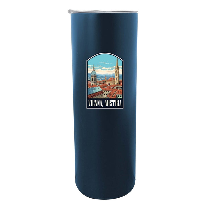 Vienna Austria Design B Souvenir 20 oz Insulated Stainless Steel Skinny Tumbler Image 3