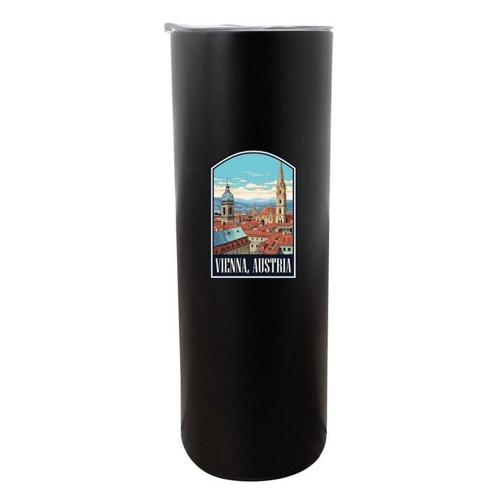 Vienna Austria Design B Souvenir 20 oz Insulated Stainless Steel Skinny Tumbler Image 4