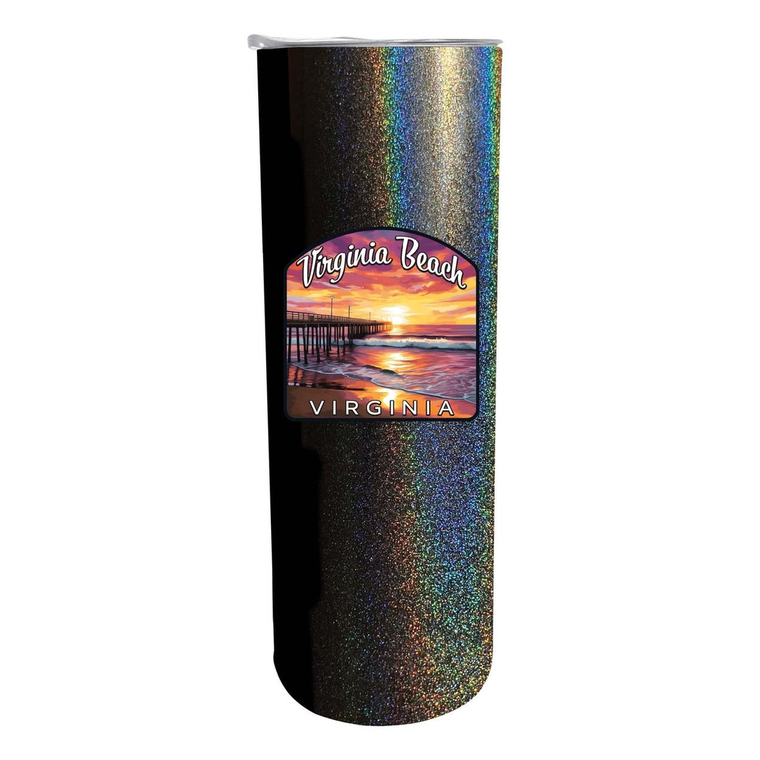 Virginia Beach Viginia Design A Souvenir 20 oz Insulated Stainless Steel Skinny Tumbler Image 1