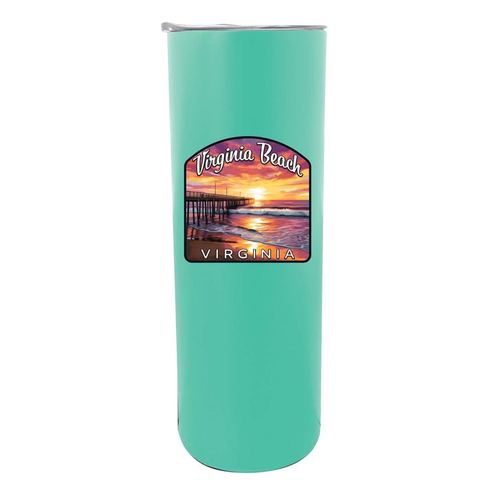 Virginia Beach Viginia Design A Souvenir 20 oz Insulated Stainless Steel Skinny Tumbler Image 6