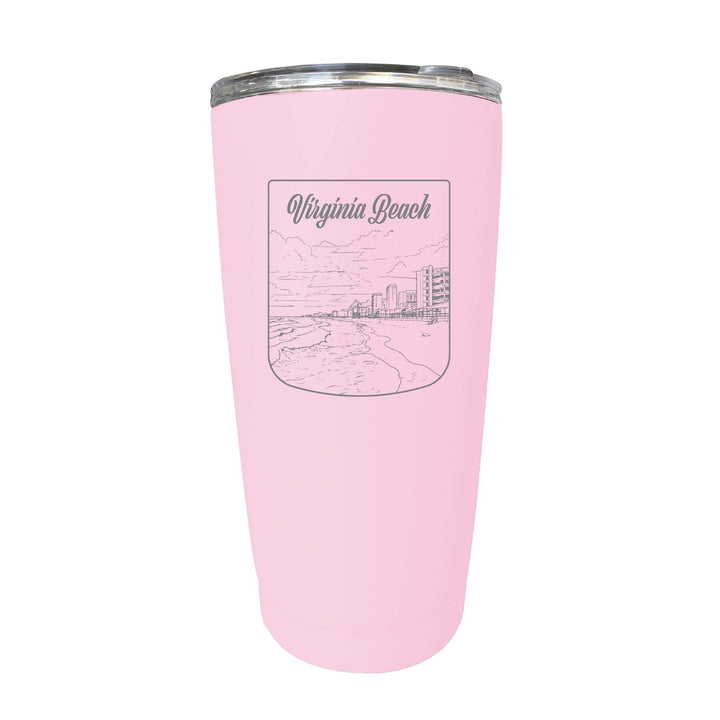 Virginia Beach Virginia Souvenir 16 oz Engraved Stainless Steel Insulated Tumbler Image 6