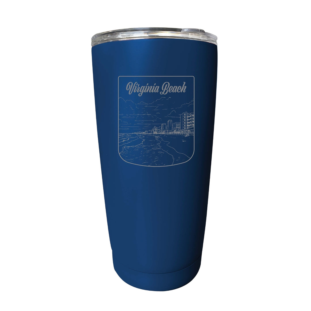 Virginia Beach Virginia Souvenir 16 oz Engraved Stainless Steel Insulated Tumbler Image 7