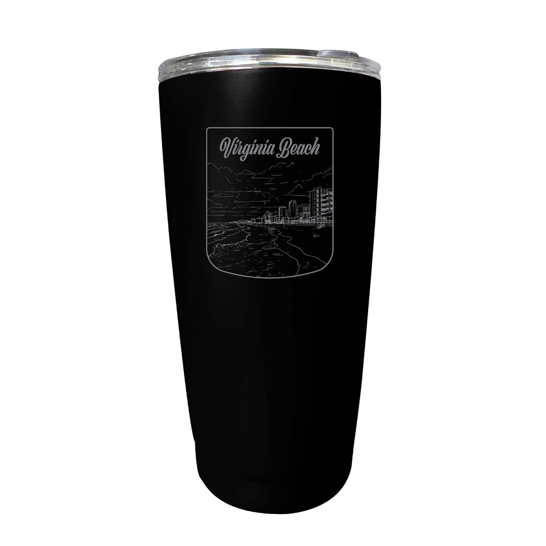 Virginia Beach Virginia Souvenir 16 oz Engraved Stainless Steel Insulated Tumbler Image 8