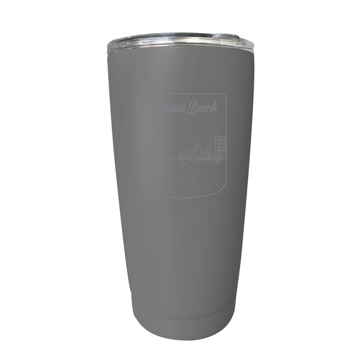 Virginia Beach Virginia Souvenir 16 oz Engraved Stainless Steel Insulated Tumbler Image 1