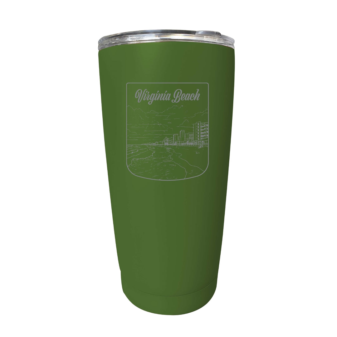 Virginia Beach Virginia Souvenir 16 oz Engraved Stainless Steel Insulated Tumbler Image 10