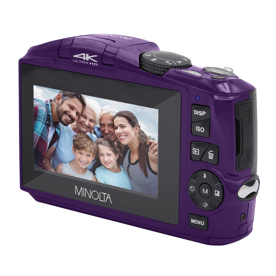 Minolta 48MP 4K Ultra HD Digital Camera Purple- Image 3