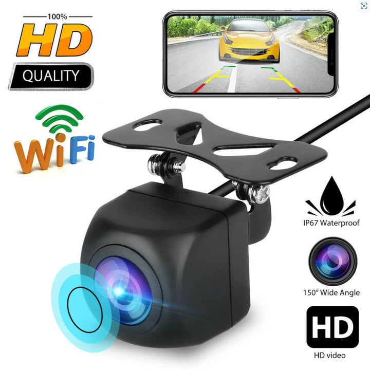 Car and Driver Wireless Solar Backup Camera Black Eco-Friendly Easy Install Image 1