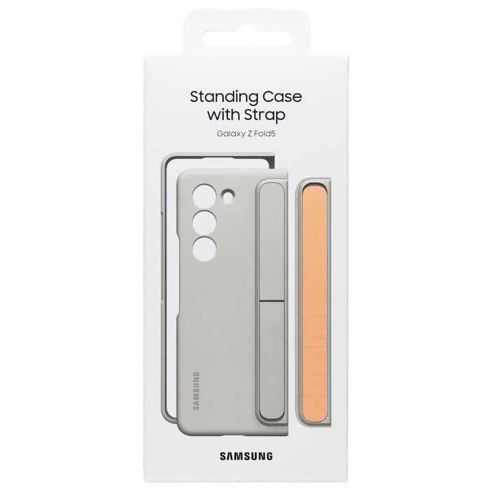 Samsung Official Standing Case with Strap for Samsung Galaxy Z Fold5 - Sand Image 1