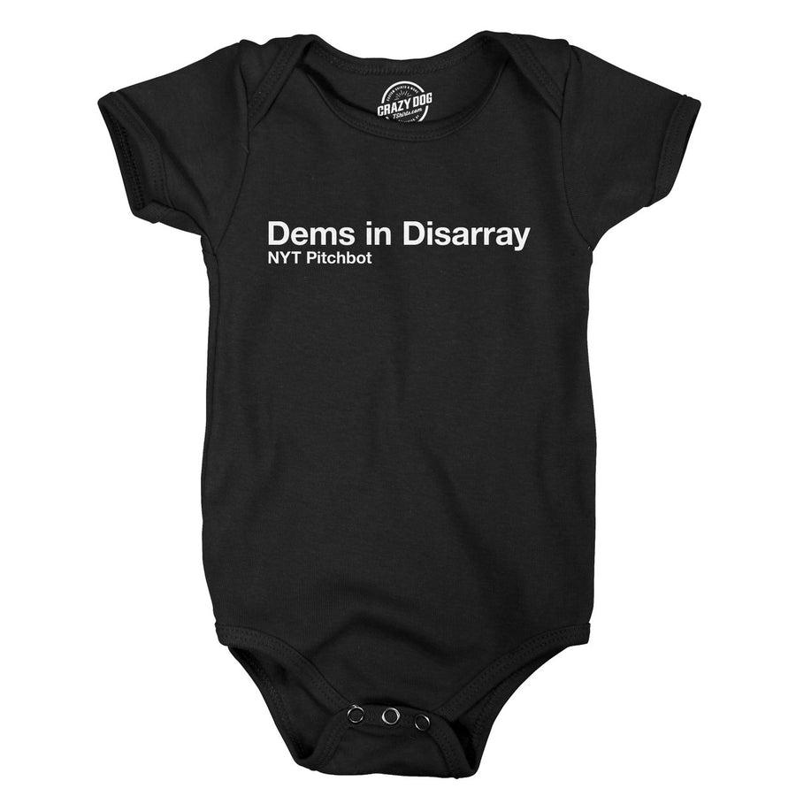 Dems In Disarray Baby Bodysuit Funny Novelty Jumper For Infants Image 1