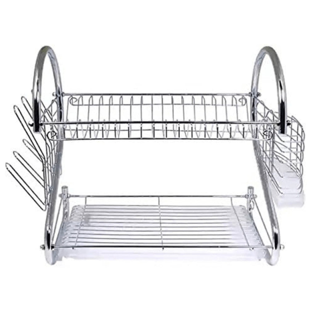 Better Chef 16" 2-Level Chrome-Plated S-Shaped Dish Rack Image 2