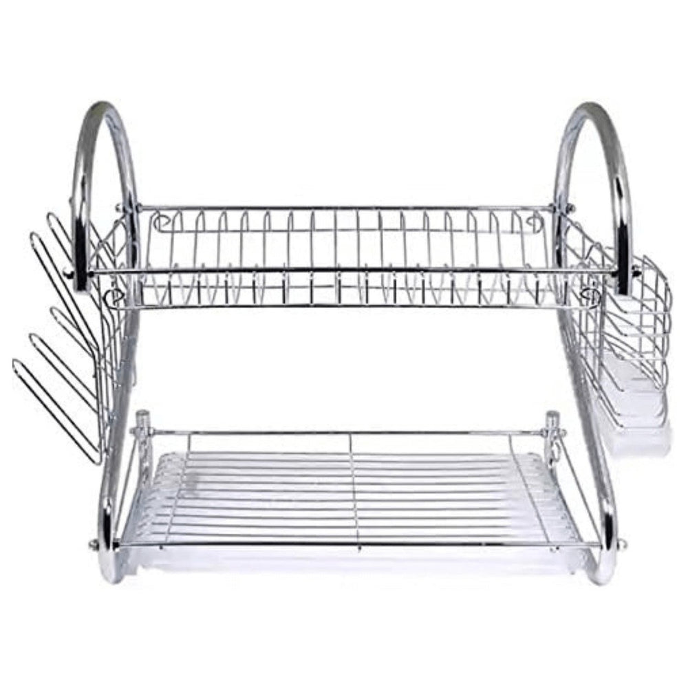 Better Chef 16 Inch Chrome Dish Rack 2 Level S Shaped Cutlery Holder DR-16 Image 2