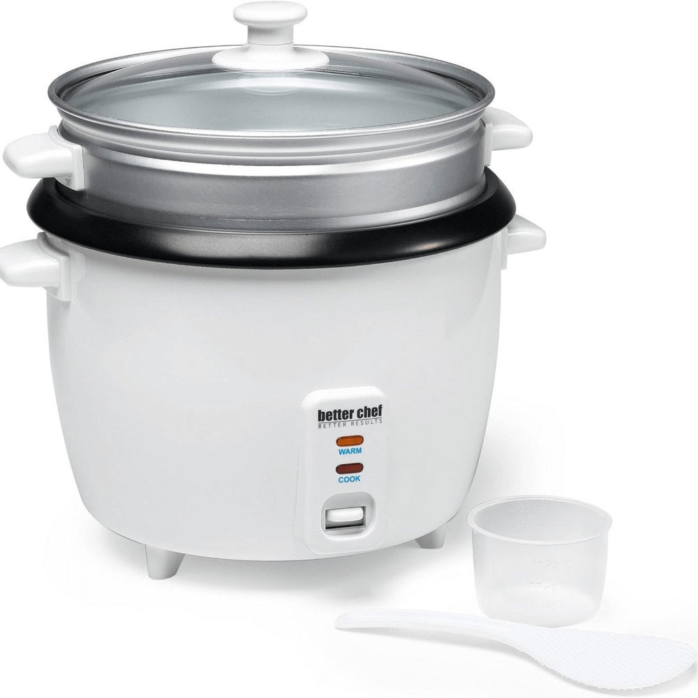 Better Chef 10-Cup - 20-Cup Cooked - Non-Stick Rice Cooker with Steamer Attachment Image 2