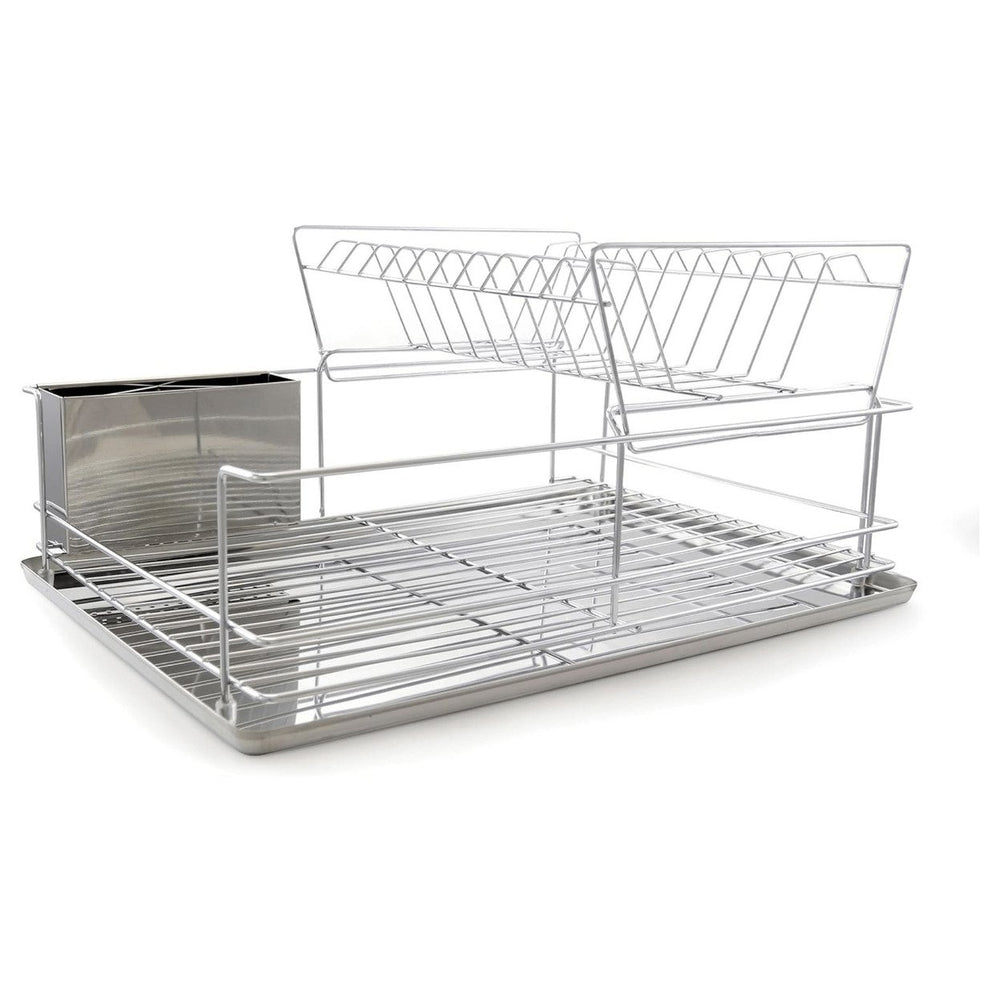 Better Chef 22" 2-Tier 4-Piece Chrome Classic Dish Rack Image 2