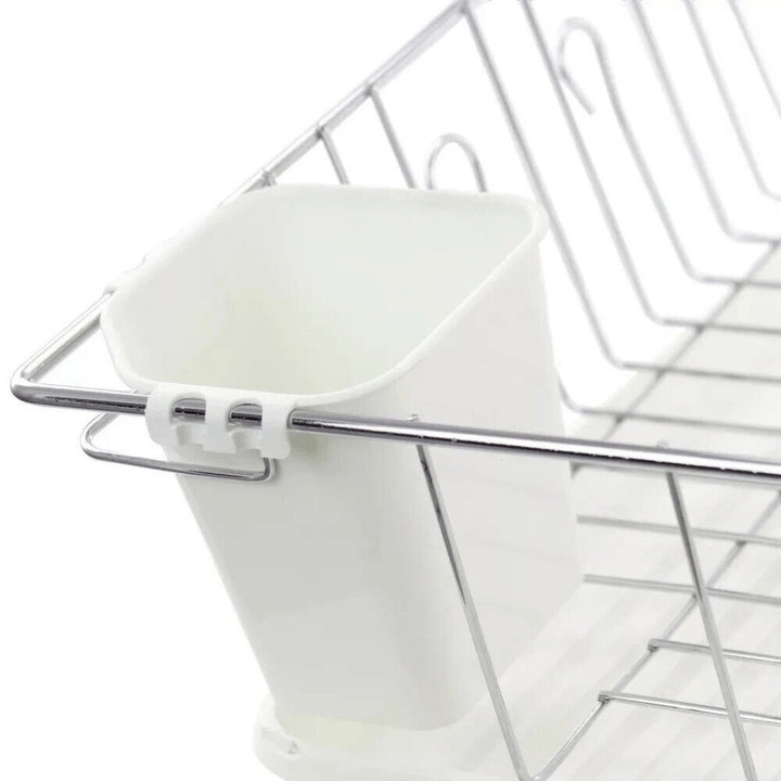 Better Chef 16 Inch Chrome Plated Metal Dish Rack with Drain Tray DR-1603 Image 6