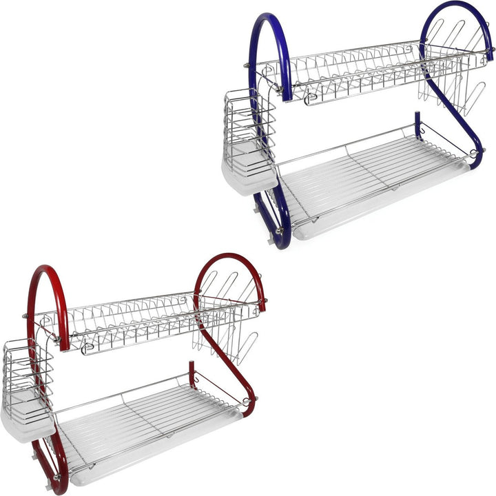 Better Chef 22 Inch Chrome Plated Dish Rack S-Shaped 2 Level DR-226B Image 1