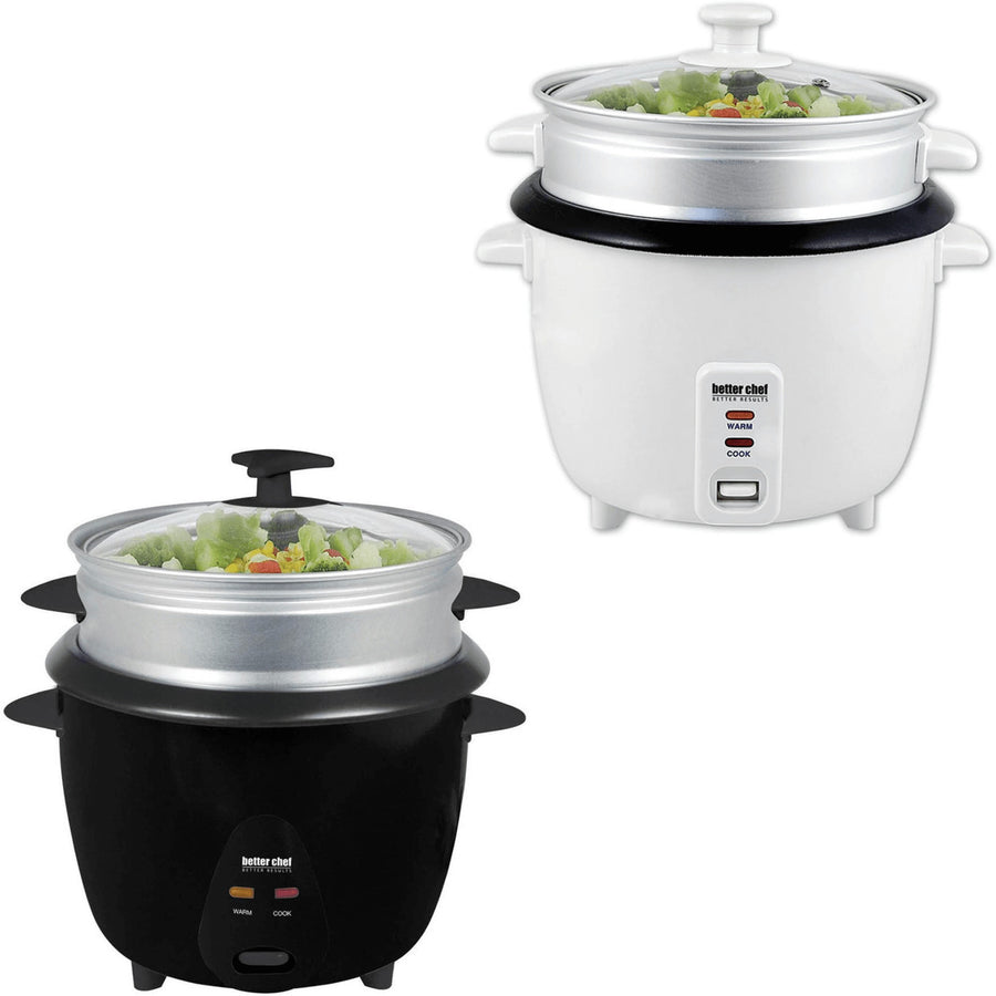 Better Chef 5-Cup - 10-Cup Cooked - Rice Cooker with Steamer and Non-Stick Pot Image 1