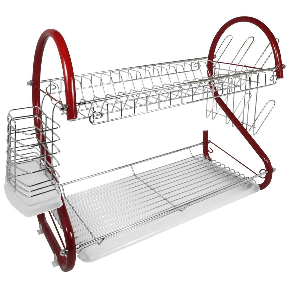 Better Chef 22 Inch Chrome Plated Dish Rack S-Shaped 2 Level DR-226B Image 2