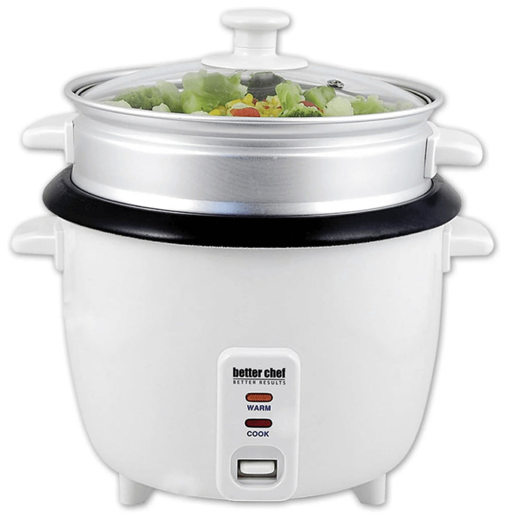 Better Chef 5-Cup - 10-Cup Cooked - Rice Cooker with Steamer and Non-Stick Pot Image 2
